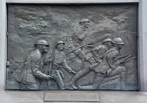 Quebec City Quebec Canada 2020 Detail Monument 22E Bataillon Now — Fotografia de Stock