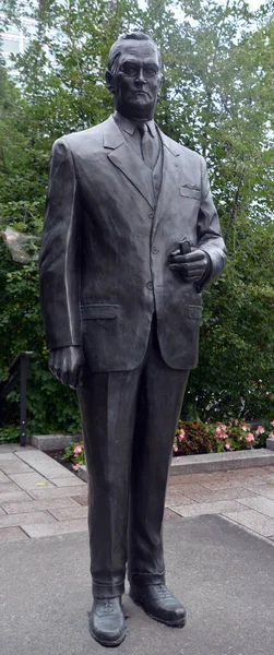 Quebec City Quebec Canada 2020 Άγαλμα Του Jean Lesage Πρώην — Φωτογραφία Αρχείου