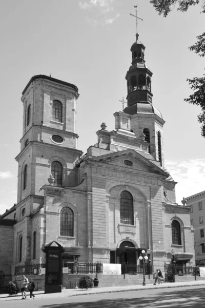 QUEBEC CITY QUEBEC CANADA 08 23 2020: Cathedral-Basilica of Notre-Dame de Quebec (