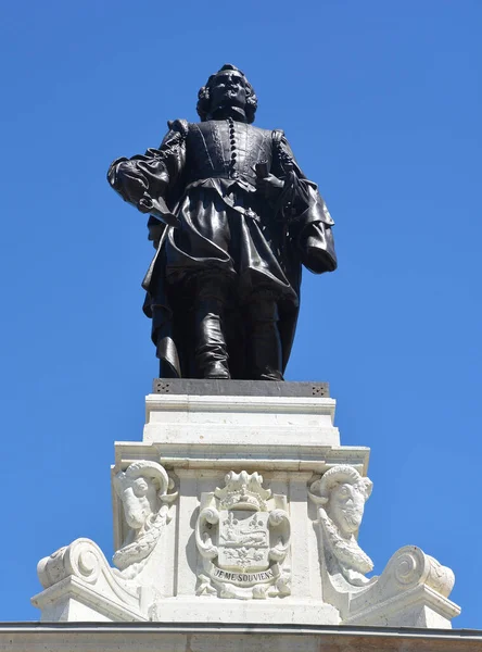 Quebec City Canada Самуель Шамплен Статуя Батько Нової Франції Був — стокове фото