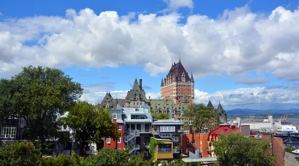 Quebec City Canada Chateau Frontenac Grand Hotel Designated National Historic — Stok fotoğraf