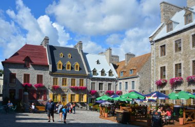 QUEBEC CITY, QUEBEC CANADA - 08 23 2020: part of Old Quebec, a UNESCO world heritage treasure 