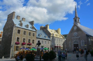 QUEBEC CITY, QUEBEC CANADA - 08 23 2020: Royal place part of Old Quebec, a UNESCO world heritage treasure