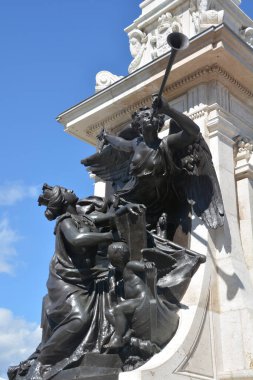QUEBEC CITY CANADA 08: 23: 20: Samuel de Champlain heykelinin ayrıntıları 