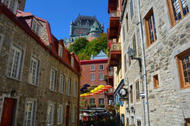 QUEBEC CITY CANADA 08 19 20: beautiful cityscape of Quebec city