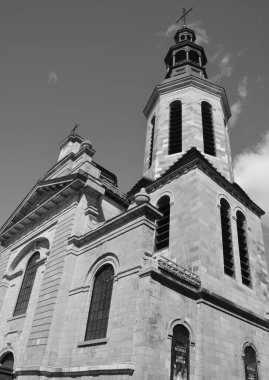 QUEBEC CITY QUEBEC CANADA 08 23 2020: Details of Cathedral-Basilica of Notre-Dame de Quebec (