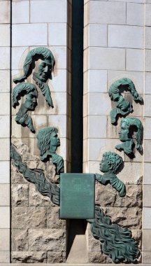 QUEBEC CITY QUEBEC CANADA 08 23 2020:Details of Cathedral-Basilica of Notre-Dame de Quebec (