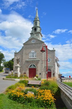 SAINT-JEAN-DE-ILE- D'ORLEANS QUEBEC CANADA 08 25 20: Saint Jean church area was first colonized early in the 17th century. In 1680, a mission was founded and served by the priest of Sainte-Famille.