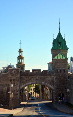QUEBEC CITY, QUEBEC CANADA 08 24 2020: Porte Kent gate: erected in 1879 was named after Queen Victoria's father The Duke of Kent.