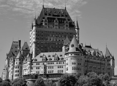 Fairmont Le Chteau Frontenac, Quebec, Kanada, renk lekeli illüstrasyon
