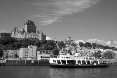 Fairmont Le Chteau Frontenac, Quebec, Kanada, renk lekeli illüstrasyon