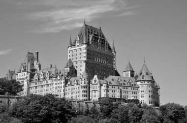 Fairmont Le Chteau Frontenac, Quebec, Kanada, renk lekeli illüstrasyon