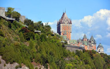 Fairmont Le Chteau Frontenac, Quebec, Kanada, renk lekeli illüstrasyon