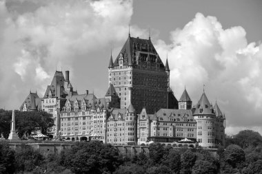 Fairmont Le Chteau Frontenac, Quebec, Kanada, renk lekeli illüstrasyon