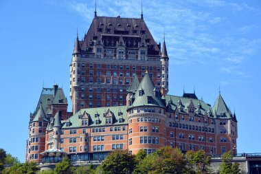 Fairmont Le Chteau Frontenac, Quebec, Kanada, renk lekeli illüstrasyon