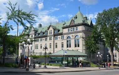 QUEBEC CITY QUEBEC CANADA 08 23 2020: The City Hall of Quebec City. It was inaugurated on September 15, 1896, is located on the site of the first major building in New France