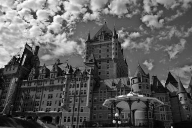 QUEBEC CITY CANADA 07 09 18: Chateau Frontenac is a grand hotel. It was designated a National Historic Site of Canada in 1980, generally recognized as the most photographed hotel in the world