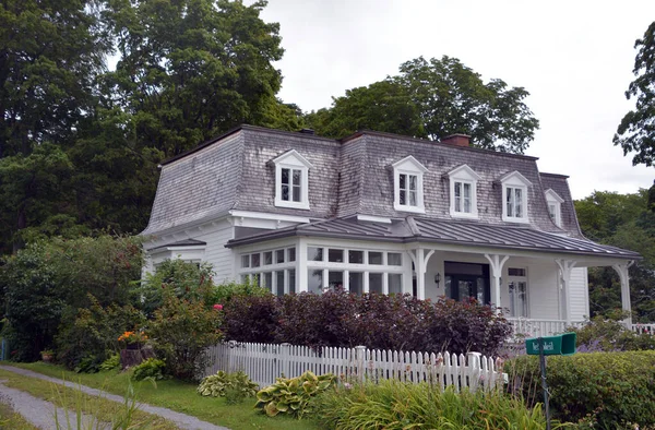 Ile Orlean Quebec Typical Canadian House Ile Dorleans Seigneury National — Stock Photo, Image