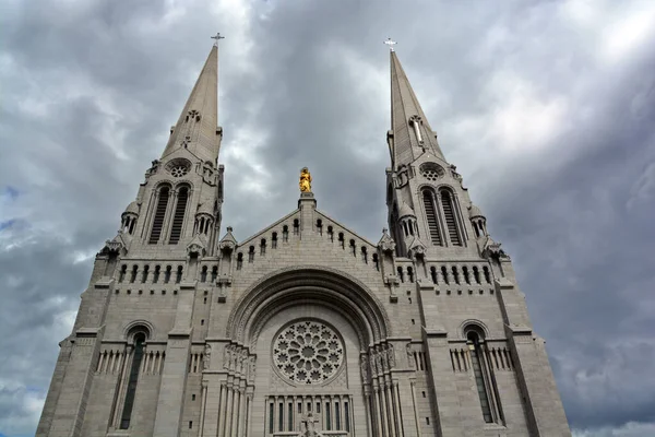 BEAUPRE QUEBEC CANADA 08 24 2020: The Basilica of Sainte-Anne-de-Beaupre is a basilica, It has been credited by the Catholic Church with many miracles of curing the sick and disabled.