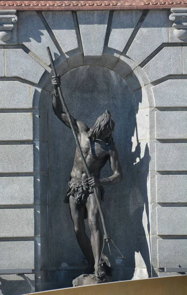 Quebec City Quebec Canada Скульптура Коренной Семьи Луи Филиппа Хеберта — стоковое фото