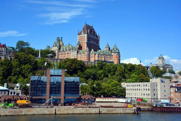 Fairmont Chteau Frontenac Quebec Canada Illustration Background Color Spots — стоковое фото