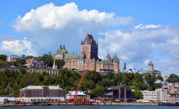 Fairmont Chteau Frontenac Quebec Canada Illustration Background Color Spots — Stock fotografie