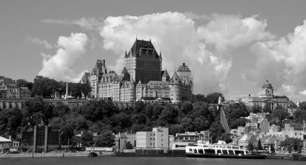 Fairmont Chteau Frontenac Quebec Canada Illustration Background Color Spots —  Fotos de Stock