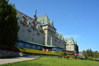 LA MALBAIE QUEBEC CANADA 08 26 2020: The Fairmont Le Manoir Richelieu is a historic hotel operated by Fairmont Hotels in La Malbaie, Quebec