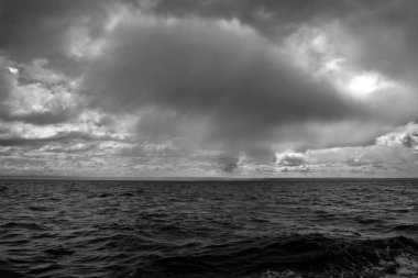 a view of the sea with a beautiful sky 