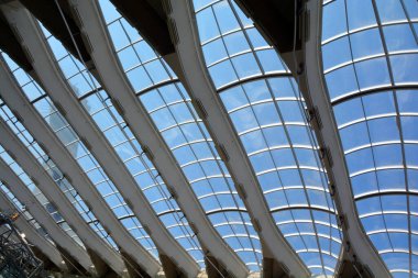 modern architecture ceiling in city