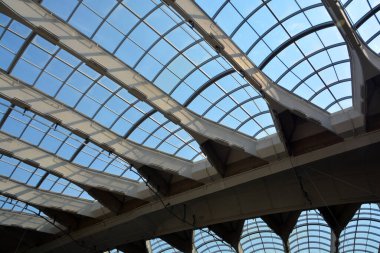 modern architecture ceiling in city