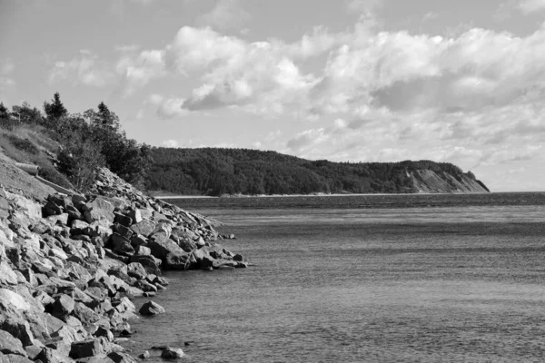 Foto Blanco Negro Del Mar —  Fotos de Stock