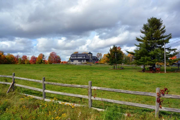 Scenic Autumn Landscape Farm — Stock Photo, Image