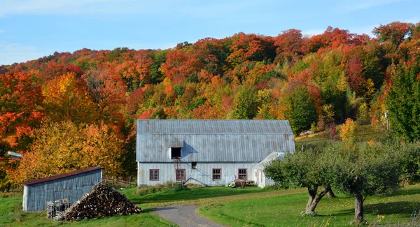 Beautiful Autumn Landscape House — Stok fotoğraf