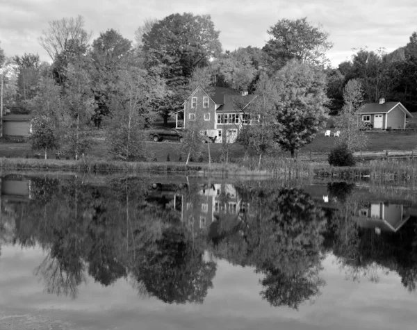 Scenic Landscape Beautiful Lake Autumn — Fotografia de Stock