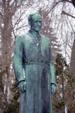 MONTREAL QUEBEC CANADA 02 17 2021: shot of Montreal city after snow blizzard on winter