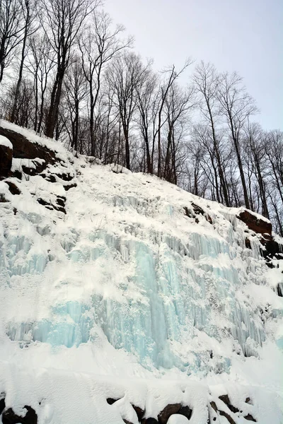 Paisagem Inverno Com Neve Árvores — Fotografia de Stock