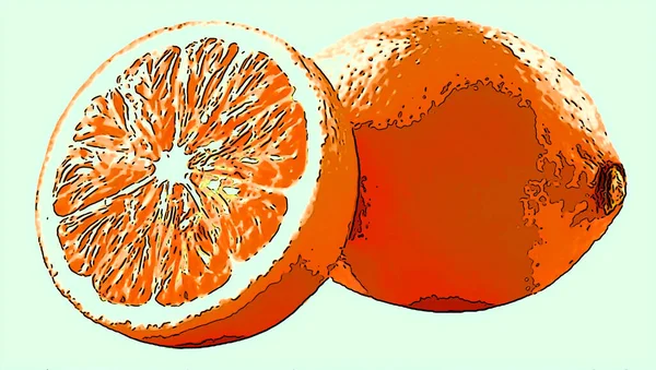 Lemon Fruit Illustration Pop Art Background Icon Color Spots — ストック写真