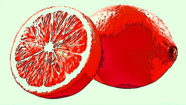 Lemon Fruit Illustration Pop Art Background Icon Color Spots — Stock Fotó