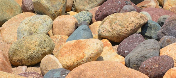 Close Shot Beautiful Pebbles Seashore —  Fotos de Stock