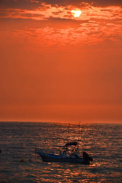 Pôr Sol Sobre Mar — Fotografia de Stock