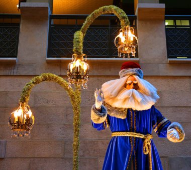 MONTREAL QUEBEC CANADA 12 13 2021: Father ice, Black Peter, St. Nicholas, Santa Claus or Father Christmas puppet. St. Nicholas was a Bishop of fourth century in a place called Myra in Asia Minor