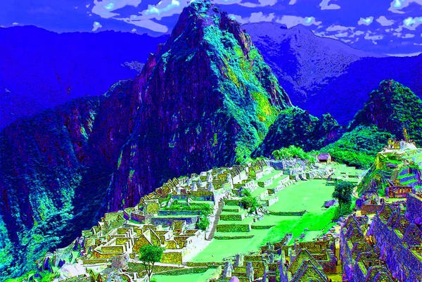 Machu Picchu or Machu Pikchu Quechua machu old, old person, pikchu pyramid; mountain or prominence with a broad base which ends in sharp peaks