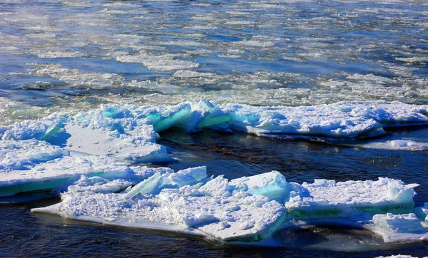 View River Winter Ice Water — Fotografia de Stock