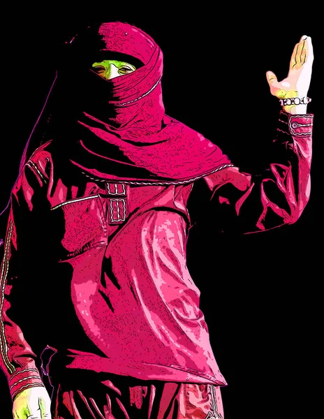 Douz Tunisia 2007 Unidentified Young Bedouin Man Wears Traditional Clothing — Fotografia de Stock