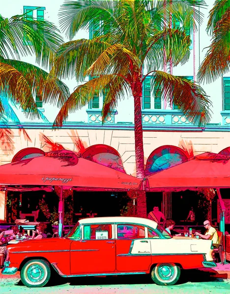 Miami South Beach Florida Usa Ocean Drive Gebouwen Oktober 2012 — Stockfoto