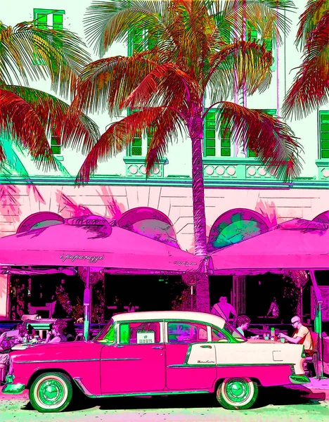 Miami South Beach Florida Usa Ocean Drive Buildings October 2012 — Stockfoto