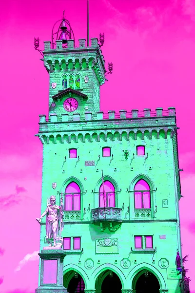 Ancient Beautiful Castle Illustration Background Color Spots — Foto de Stock