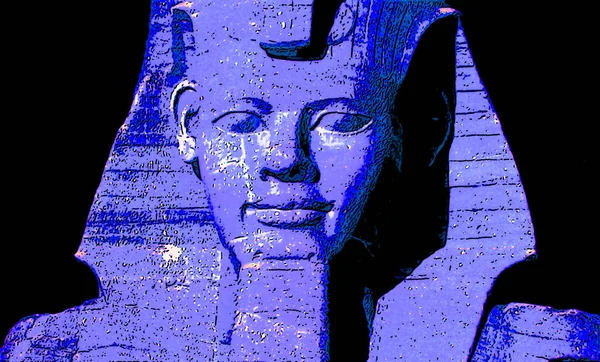 Abu Simbel Statue Nubia Egypt Illustration Pop Art Background Color — Stock Photo, Image