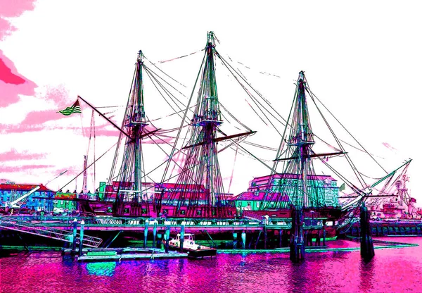 Boston Usa 2005 Boston Tea Party Ships Museum Educational Entertaining — Stock Photo, Image